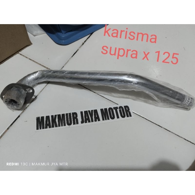 LEHER KNALPOT KARISMA SUPRA X 125 LEHERAN KNALPOT GULU BANYAK KARISMA SAMBUNGAN KNALPOT KARISMA