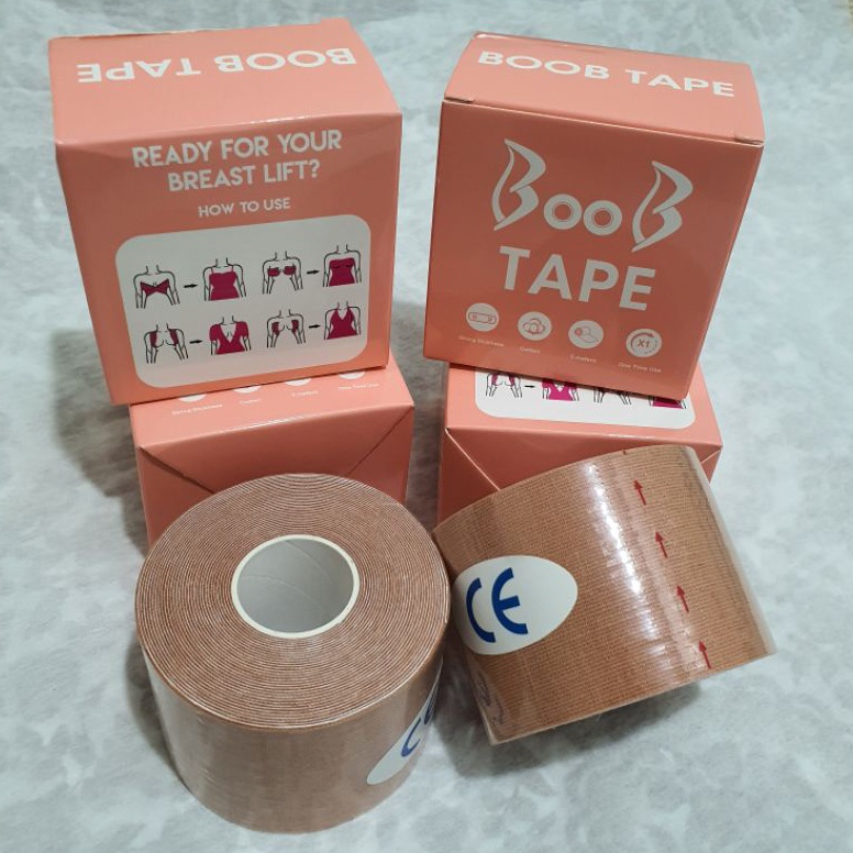 Ready JdF Shop  Bra Tape  Body Tape  Boob Tape Cotton Katun Elastis Kain Berperekat Plester WPB