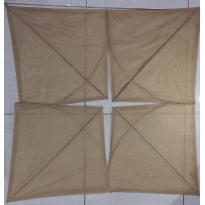 Layangan  polos coklat,kuning 50pcs