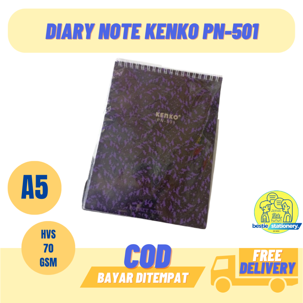 

POCKET NOTE KENKO PN-501 / DIARY NOTE / NOTEBOOK SPIRAL / BLOCKNOTE / BUKU CATATAN DIARY MURAH