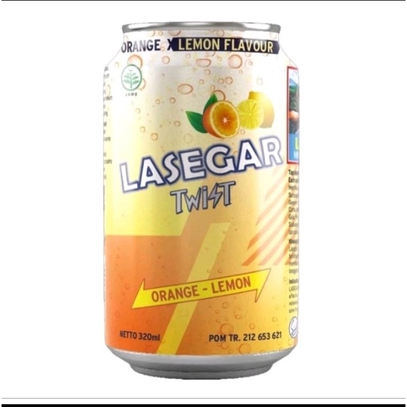 

Lasegar twist Orange Lemon kaleng 320ml