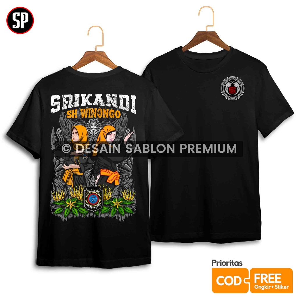 Kaos SRIKANDI Setia Hati SH Winongo FREE STIKER - Distro Atasan Lengan Panjang dan Pendek Silat STK SHW PSHW Madiun