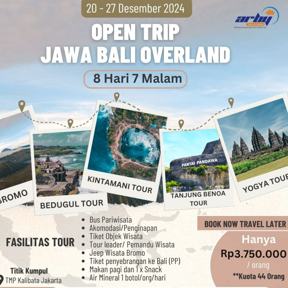 OPEN TRIP LIBURAN NATAL JAWA BALI OVERLAND 2024