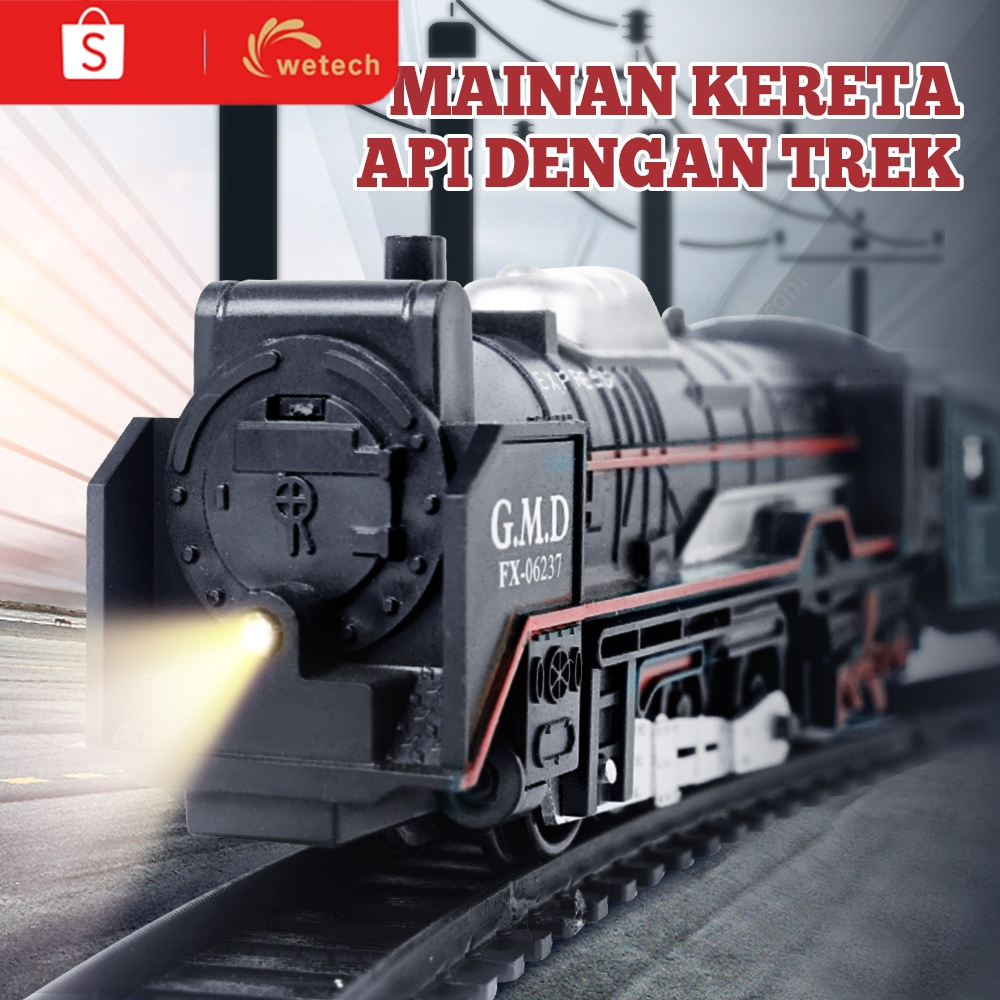Wetech Mainan Anak Kereta Api Rail King Kereta Api Rel Panjang Kereta Api Mainan Kereta Api Mainan