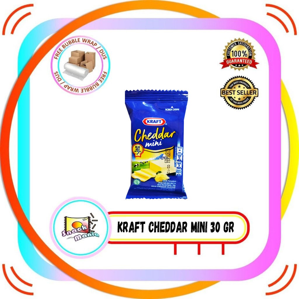 

Kraft Cheddar Mini 30 gr Cheese Cheddar Balok Blok Kotak