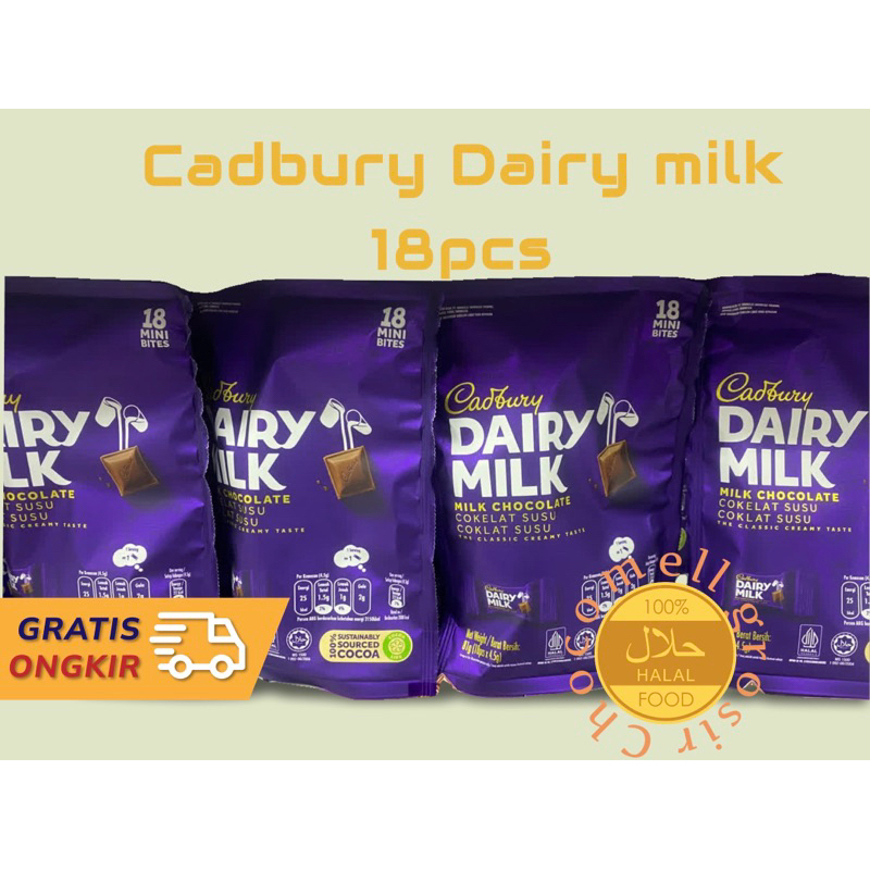 

Cadbury dairy milk 18mini bites