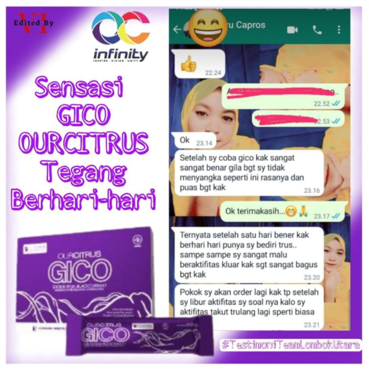 Obat Kuat Pria Tahan Lama Original 100% BPOM Ourcitrus GICO Minuman Serbuk Rasa Blaccurant
