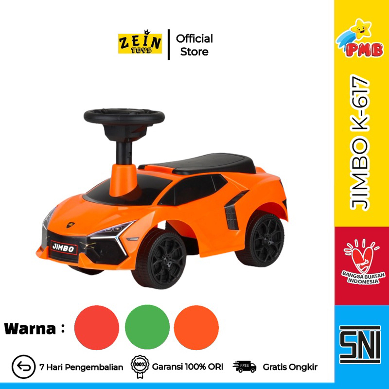 Zeintoys Mobil dorong anak lamborghini mobil sport JIMBO K-617
