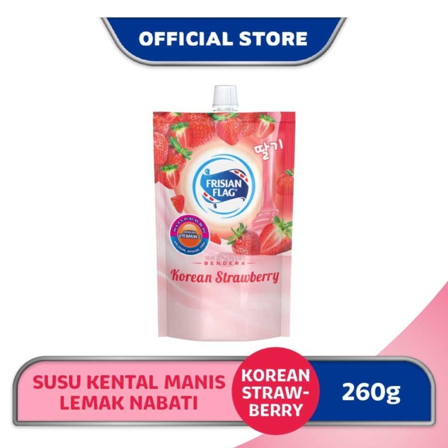

FRISIAN FLAG BENDERA KENTAL MANIS KOREAN STRAWBERRY 260 GR
