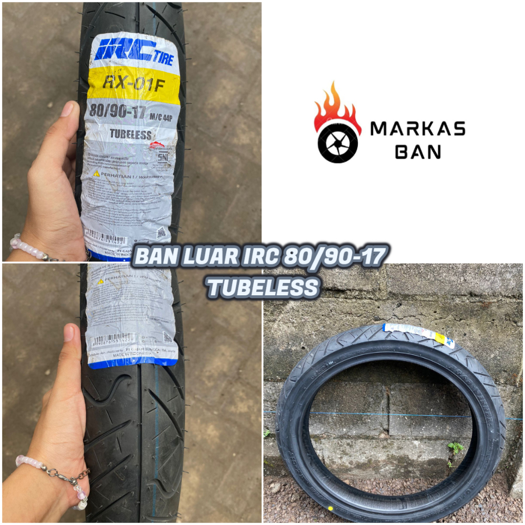 BAN LUAR IRC 80/90-17 TUBELESS || BAN LUAR MOTOR BEBEK IRC 80/90-17 TUBLESS