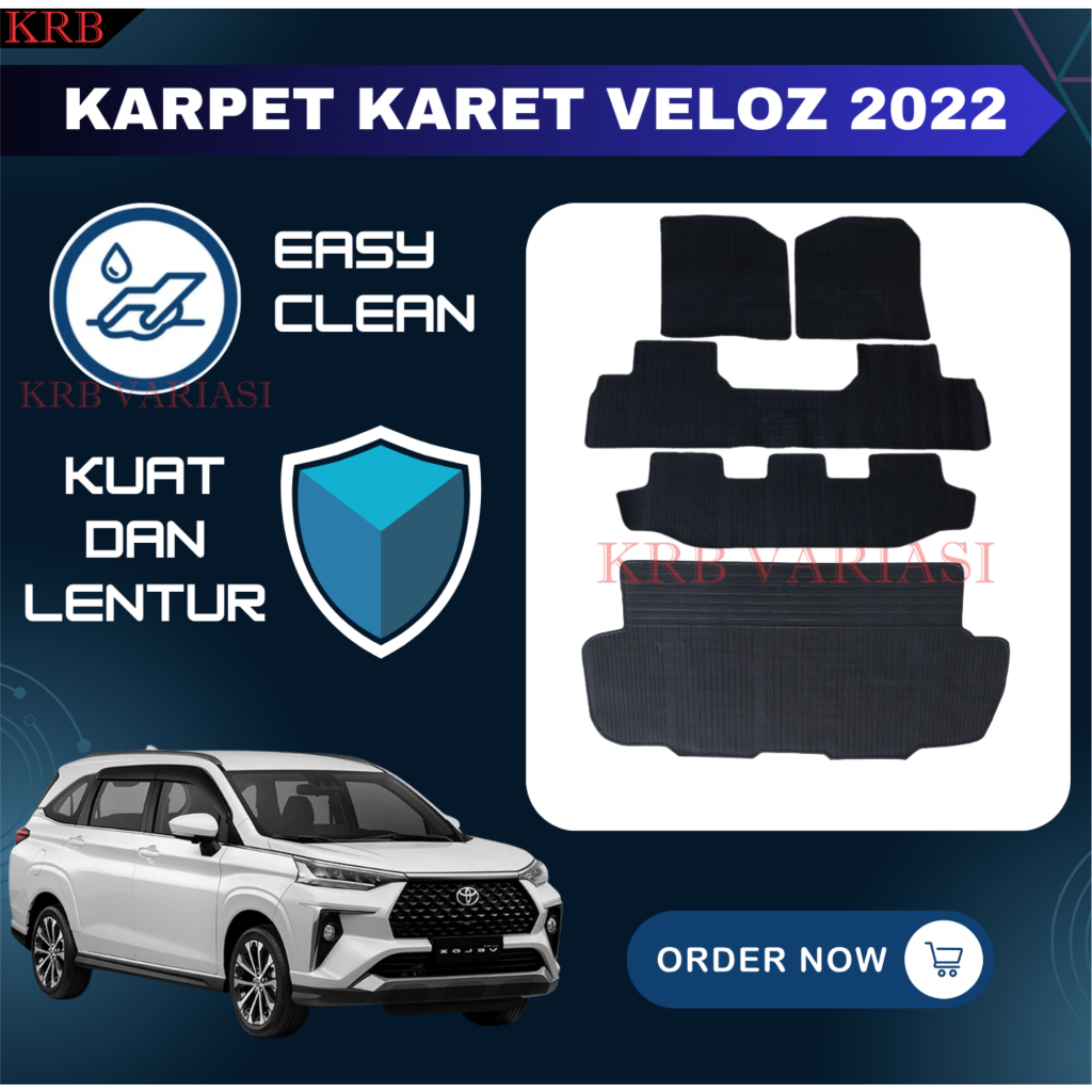 Karpet Karet Toyota VELOZ 2022 Karpet Set Toyota Veloz New Karpet Veloz 2024 Fullset Lengkap