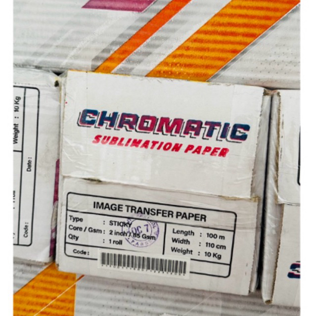 

Kertas sublim Chromatic sticky 110cm x 100m 85gsm