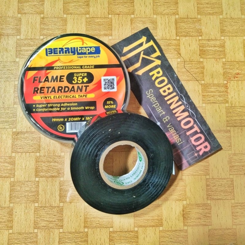 SOLASI LISTRIK REKAT KUAT LENTUR SUPER 35++ BERRYTAPE SOLASI UNIBELL ANTI BAKAR HITAM