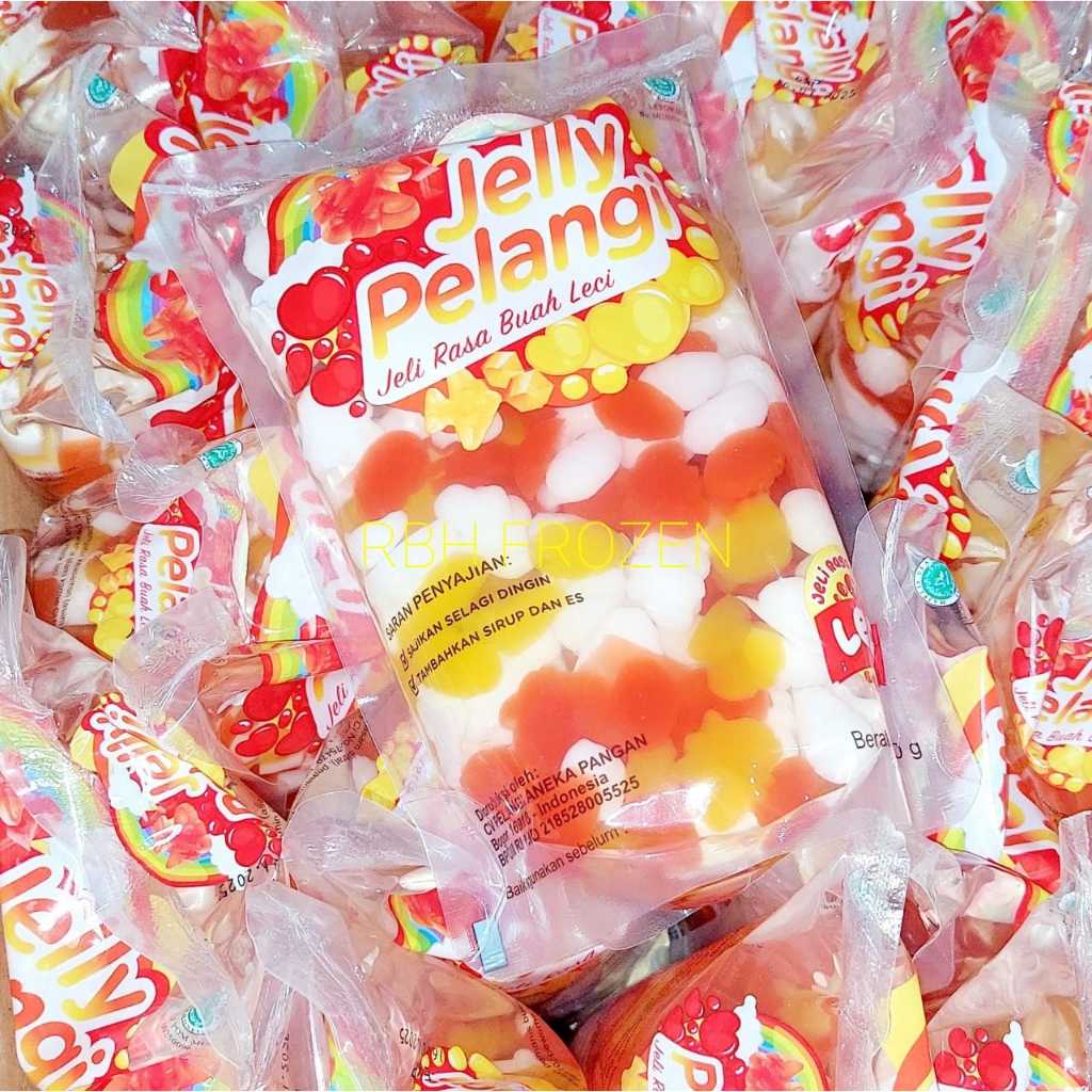 

Jelly / Jeli Pelangi Motif Rasa Buah Leci 500 Gr