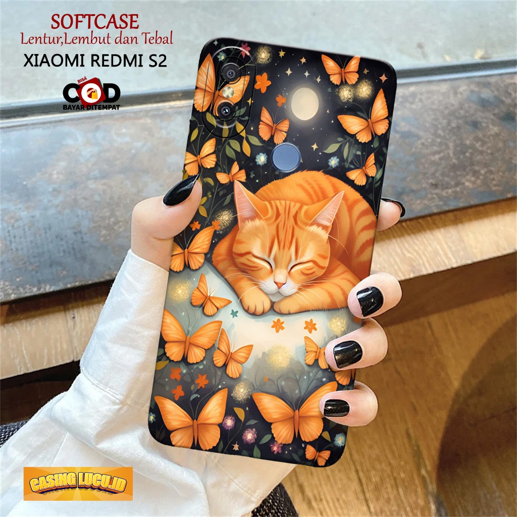Case Hp XIAOMI REDMI S2 - Fashion Case KUCING - Casing XIAOMI REDMI S2 - Softcase Hp XIAOMI REDMI S2
