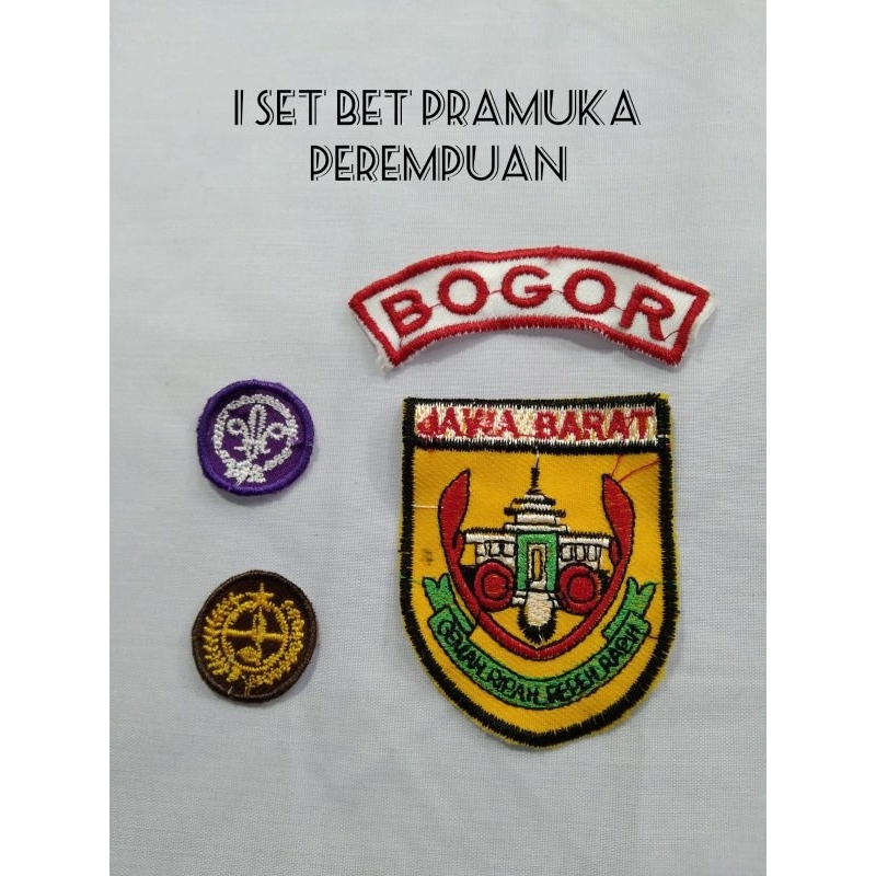 ATRIBUT BORDIR PRAMUKA CEWE COWO|ATRIBUT SEKOLAH PRAMUKA SATUSET|ATRIBUT PRAMUKA JAWABARAT