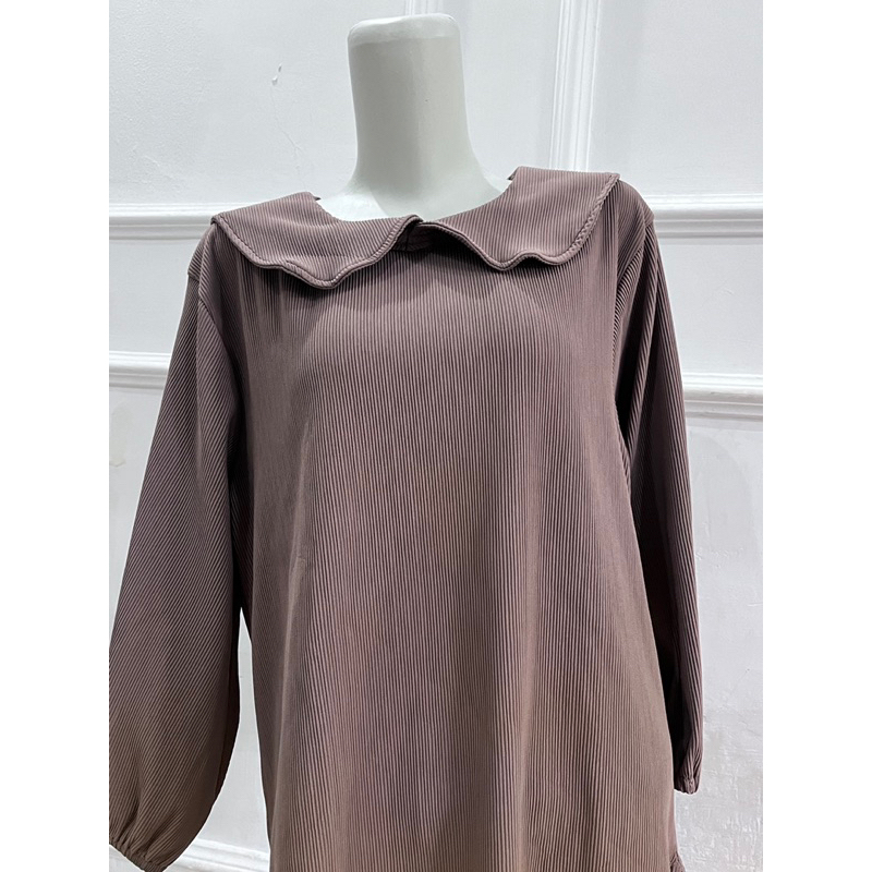 Atasan bahan plisket premium tebal import