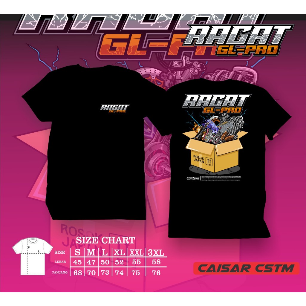 Baju Kaos Honda Ragat gl pro  Gank honda Herek Herex Distro Original caisar custom