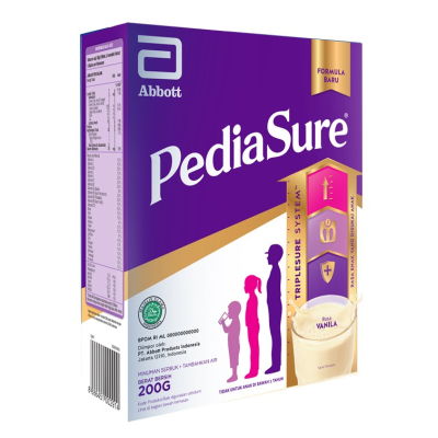 PEDIASURE TRIPLESURE SUSU FORMLA PERRUMBUHAN ANAK VANILA /MADU/200 GRAM/SUSU ANAK/PERTUMBUHAM / 1-10