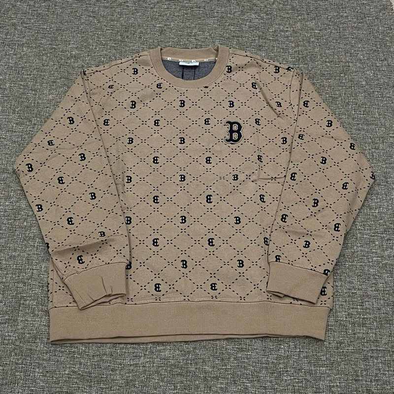MLB Korea B Boston Dia Monogram Sweater Beige Original