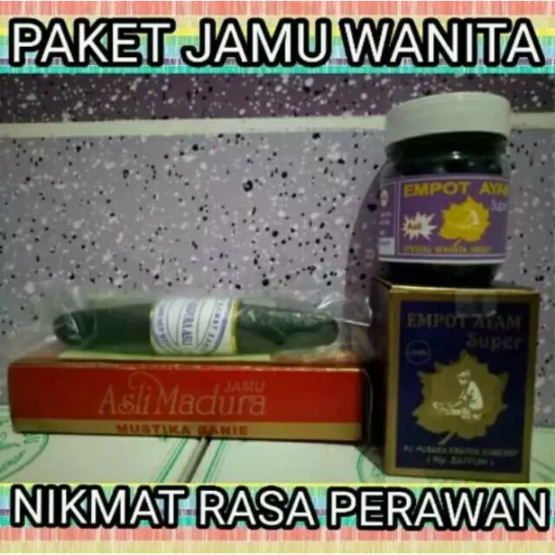 

Paket Jamu Wanita Nikmat Rasa Perawan