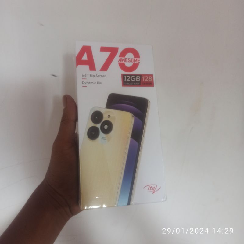 itel A70 ram 12 4+8/128(BARU)new BNIB,no repack, x sein,garansi resmi,