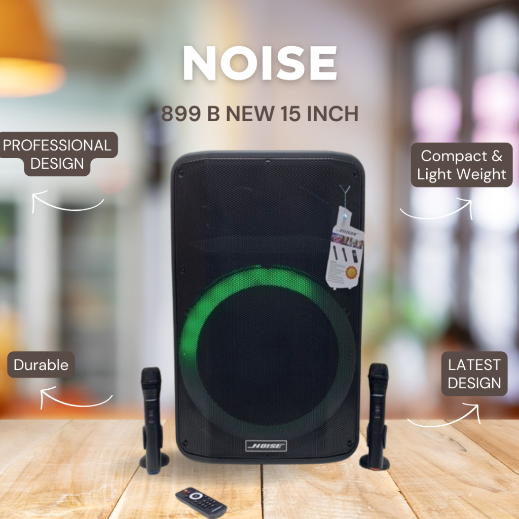 SPEAKER PORTABLE NOISE 899 B NEW / 899B NEW / 899-B NEW 15 INCH BLUETOOTH USB GARANSI RESMI NOISE