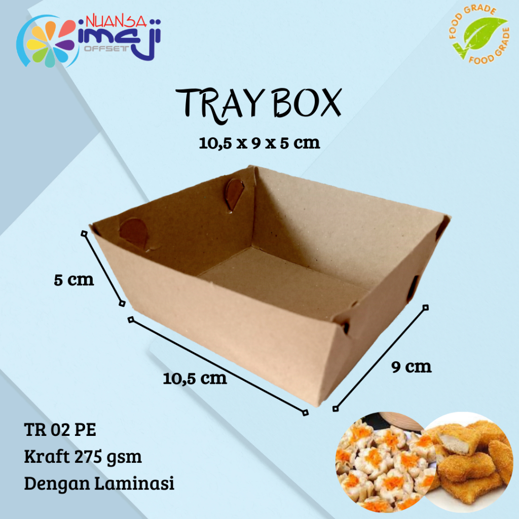

Tray Box TR 02 Uk. 10,5x9x5 cm, Dengan Laminasi