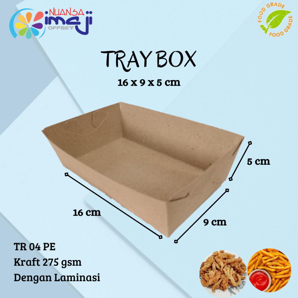 

Tray Box TR 04 Uk. 16x9x5 cm, Dengan Laminasi