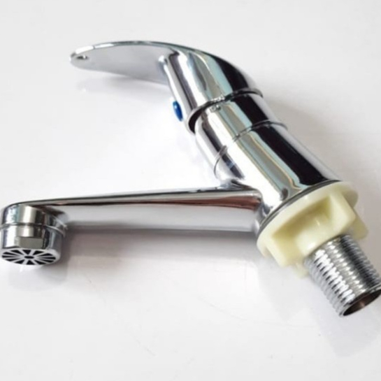 Kran Wastafel Cuci Muka Stainless Krom Angkat Keran Air ½"