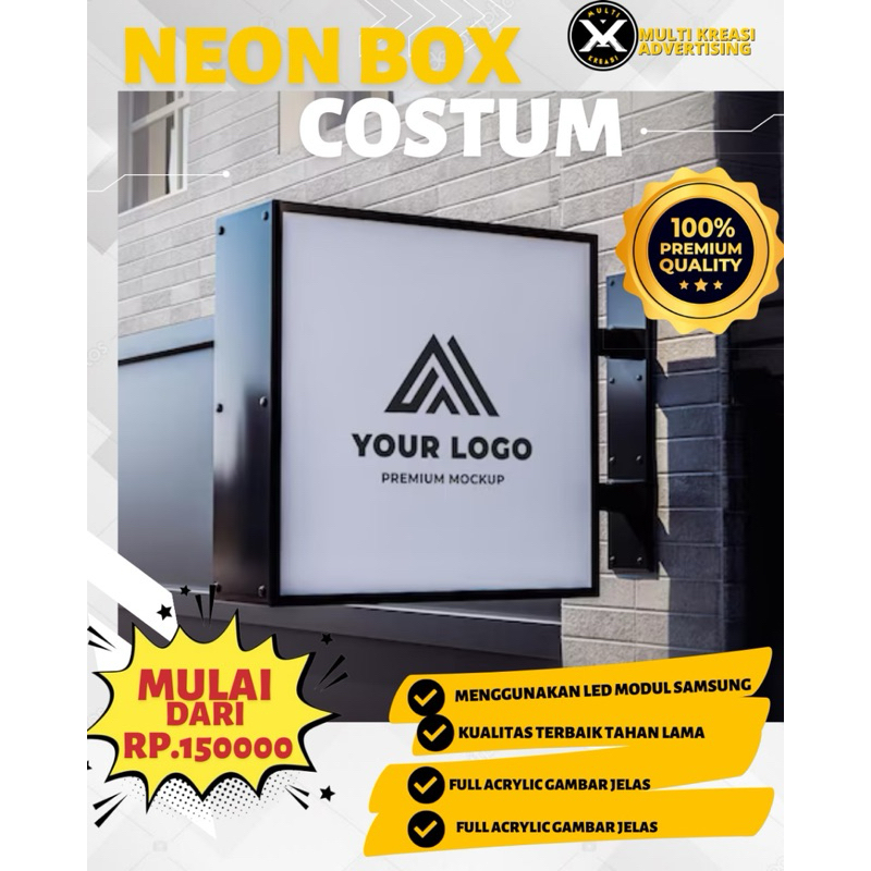 NEON BOX KOTAK 1 SISI