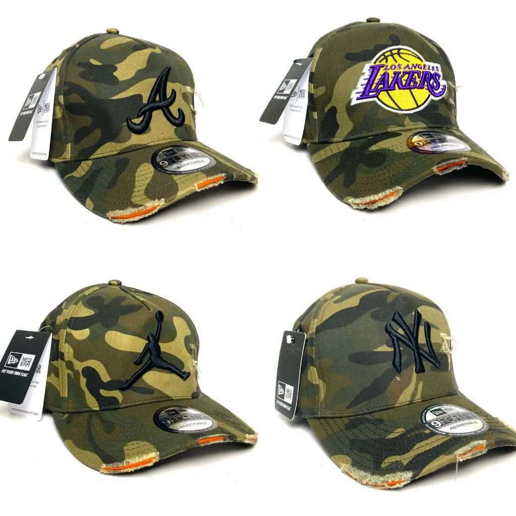 Topi Baseball Damage Hijau Motif Robek ImportTopi Baseball Damage Hijau Army Motif Robek Import