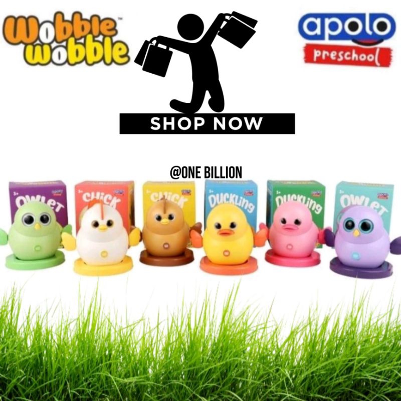 Ayam Wobble Wobble Apolo Bebek Burung Lucu Mainan Anak