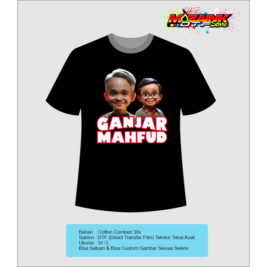 kaos ganjar mahfud calon persiden 2024