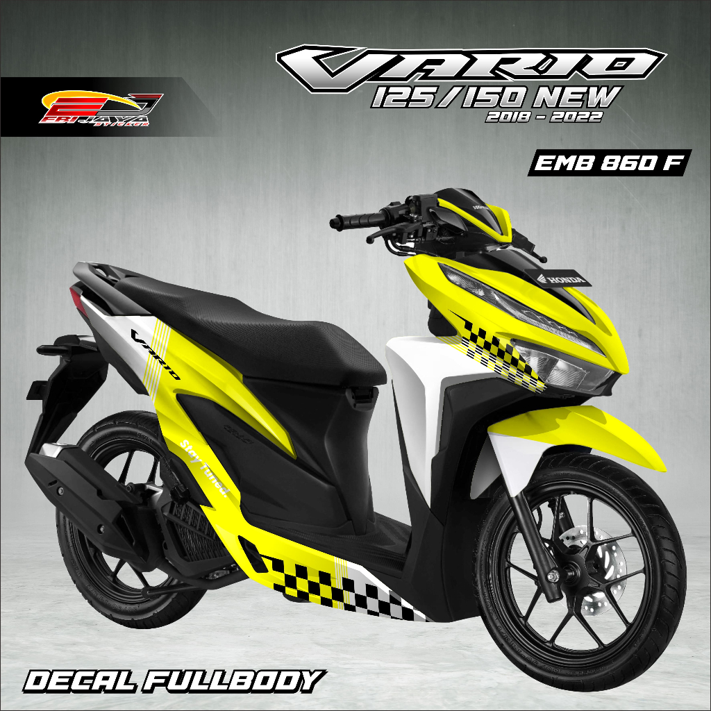 STIKER FULL BODY MOTOR VARIO 125 TERBARU-STIKER VARIO FULL BLOK BODY CUSTOM TULISAN FREE-EMB860
