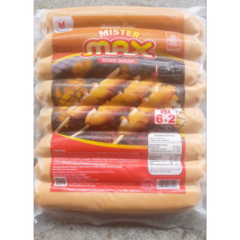 

Sosis Bakar Mister Max (isi 6+2 )500 gram