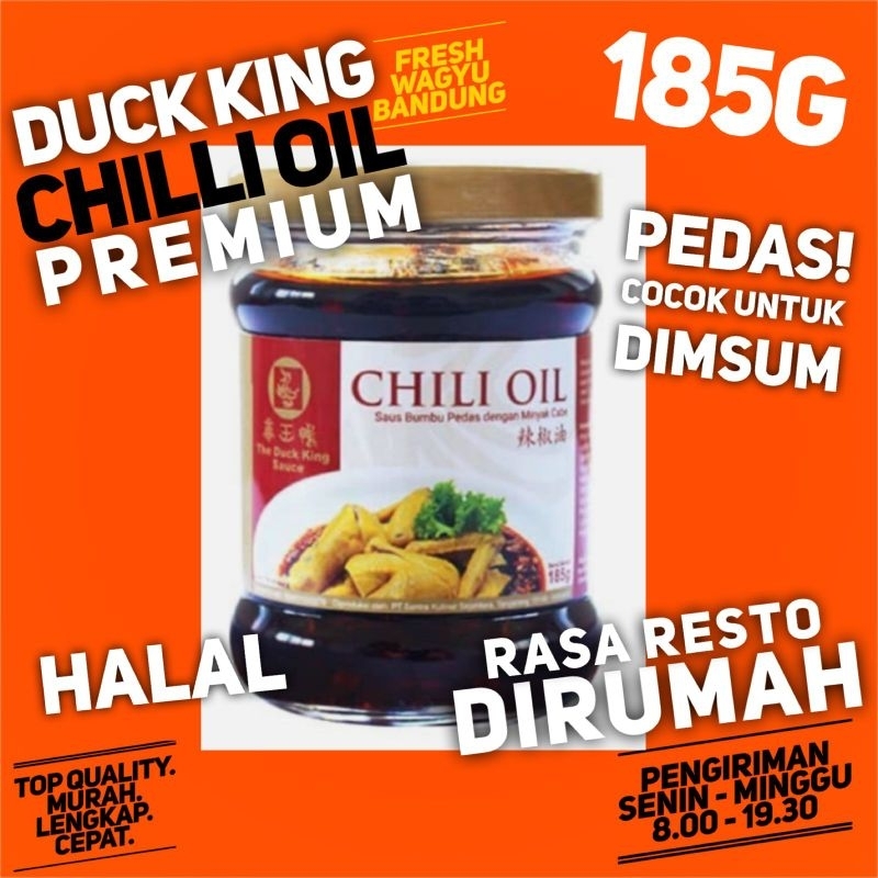 

CHILI OIL DUCK KING SAUCE Sambal Minyak Pedas Dimsum Chili Halal