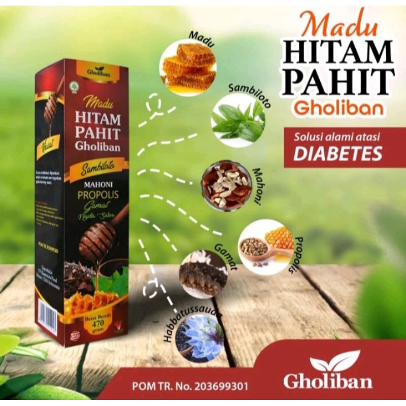 

Madu Hitam Pahit Gholiban 470gr