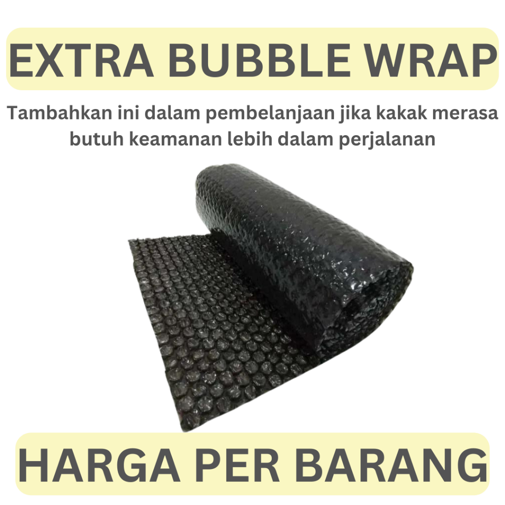 

[EXTRA BUBBLE WRAP HARGA UNTUK 1 BARANG] HANYA UNTUK PEMBELIAN BESERTA PRODUK TOMODOMO LAIN TIDAK DIJUAL SATUAN
