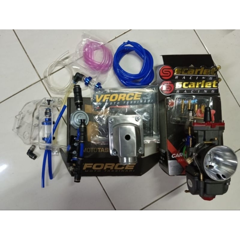 intake vespa, aksesories saluran bahan bakar intake susun