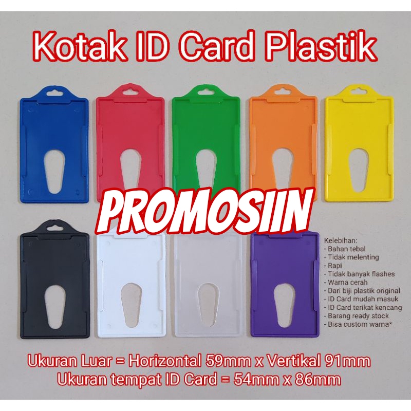 

tempat Id card holder plastik aneka warna
