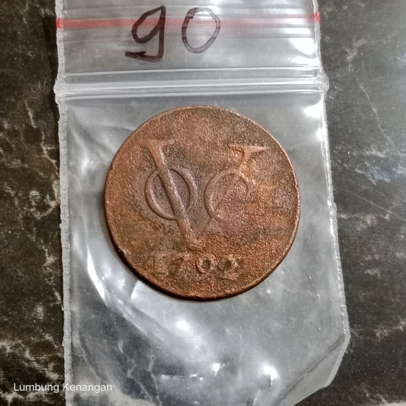 KVLK90 Koin VOC uang Jaman Belanda