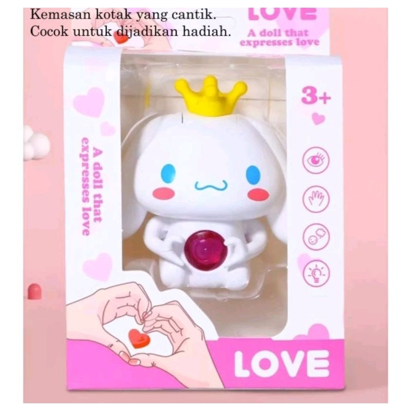 boneka i love you versi audio sanrio,boneka sanrio i love you bersuara dan ada lampu,figure sanrio i