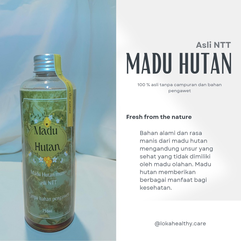 

TERMURAH!!! [ 250 ML ] MADU HUTAN ASLI NTT 100% TANPA CAMPURAN DAN BAHAN PENGAWET