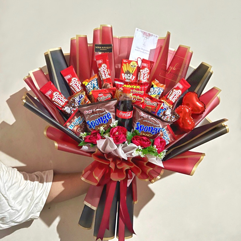 

Korzaln [ Stock] Premium Bouquet Snack Buket Wisuda Ulangtahun