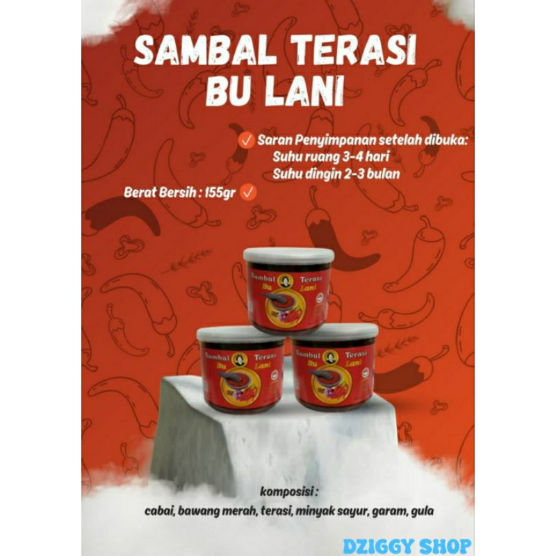 

(DZIGGY SHOP) SAMBAL TERASI BU LANI