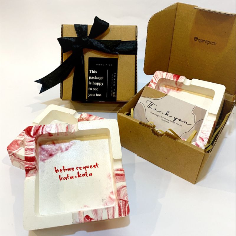 Asbak Custom | Asbak Warna | Gift Box | Kado Cowok | Asbak Kata-Kata | Asbak Hand Made | Asbak Gift 