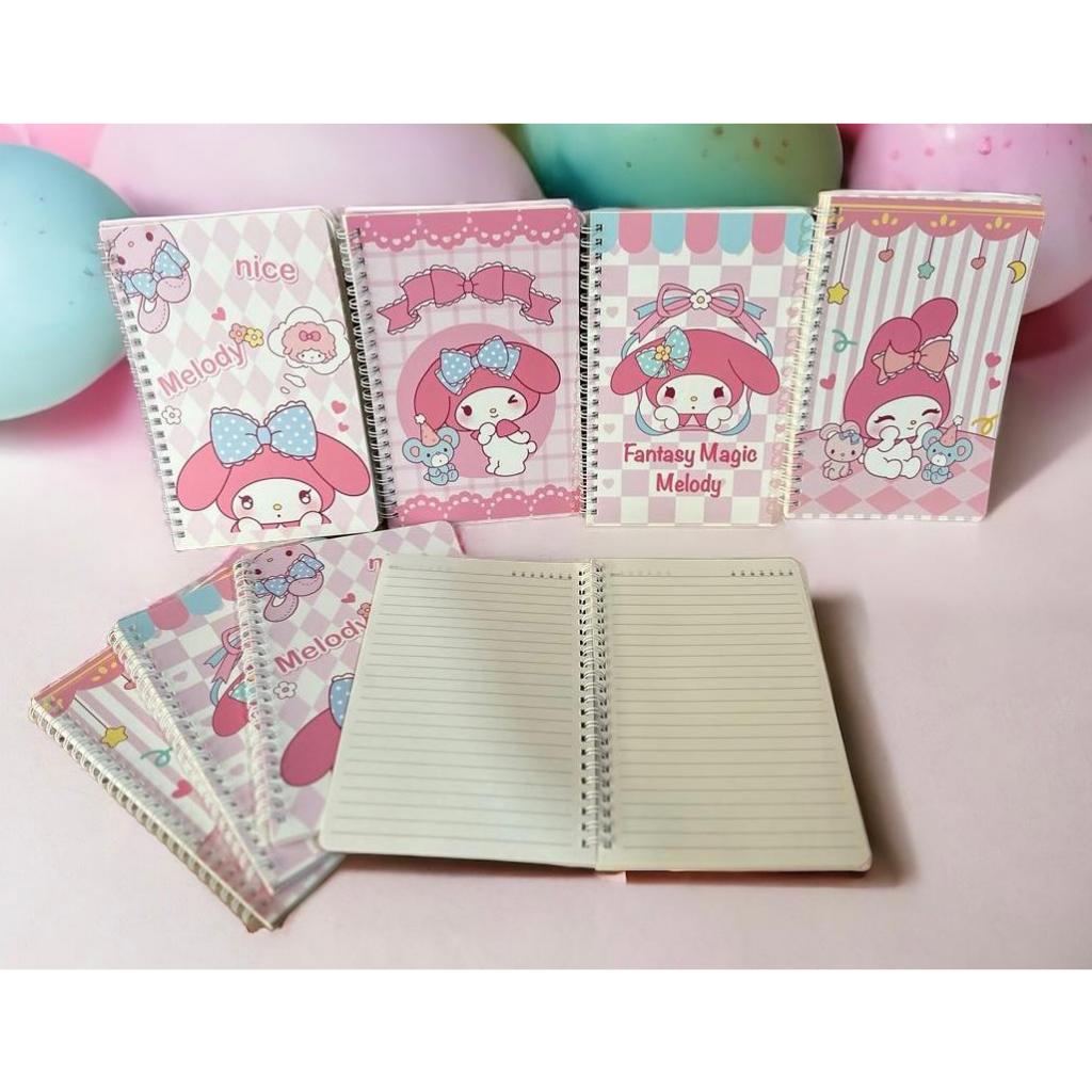

SANRIO Notebook Buku Jilid Ring A5 Karakter Kartun Lucu Sanrio Cinnamoroll Lotso Kuromi Buku Garis Tulis