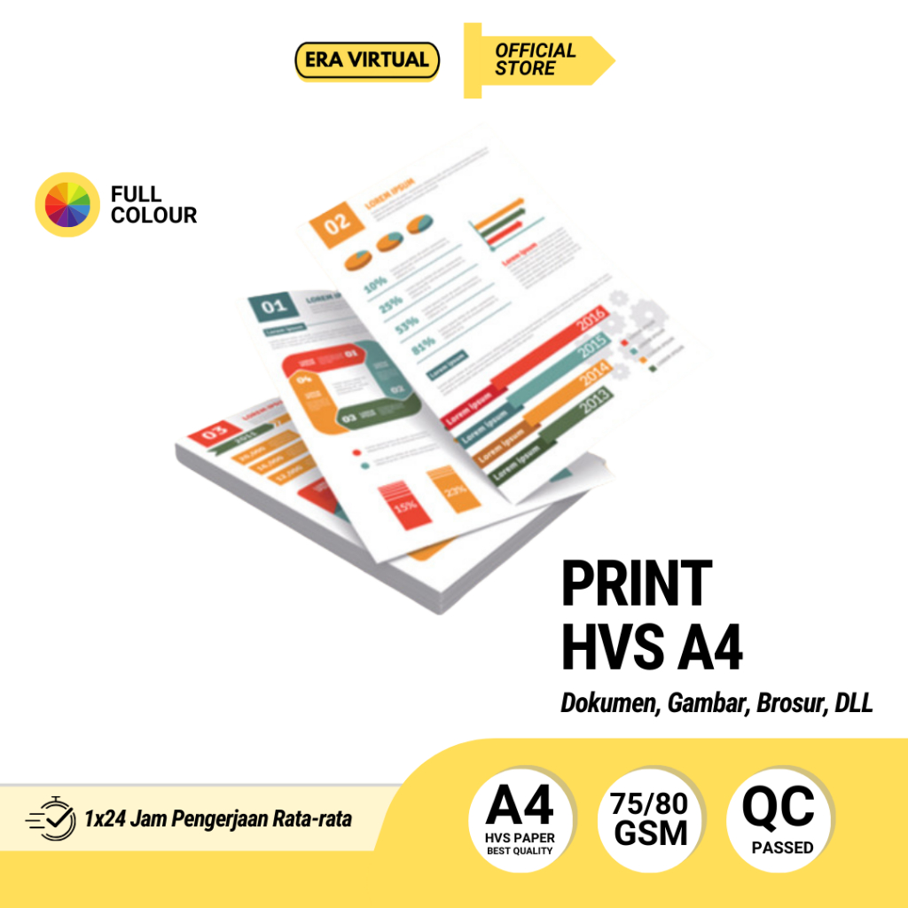 

JASA PRINT A4 | Cetak A4 | Full Colour / Berwarna