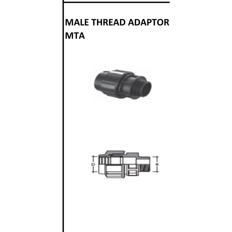 PIPA HDPE MURAH | SELANG HDPE MURAH | FITTING HDPE MURAH | MALE THREAD ADAPTOR